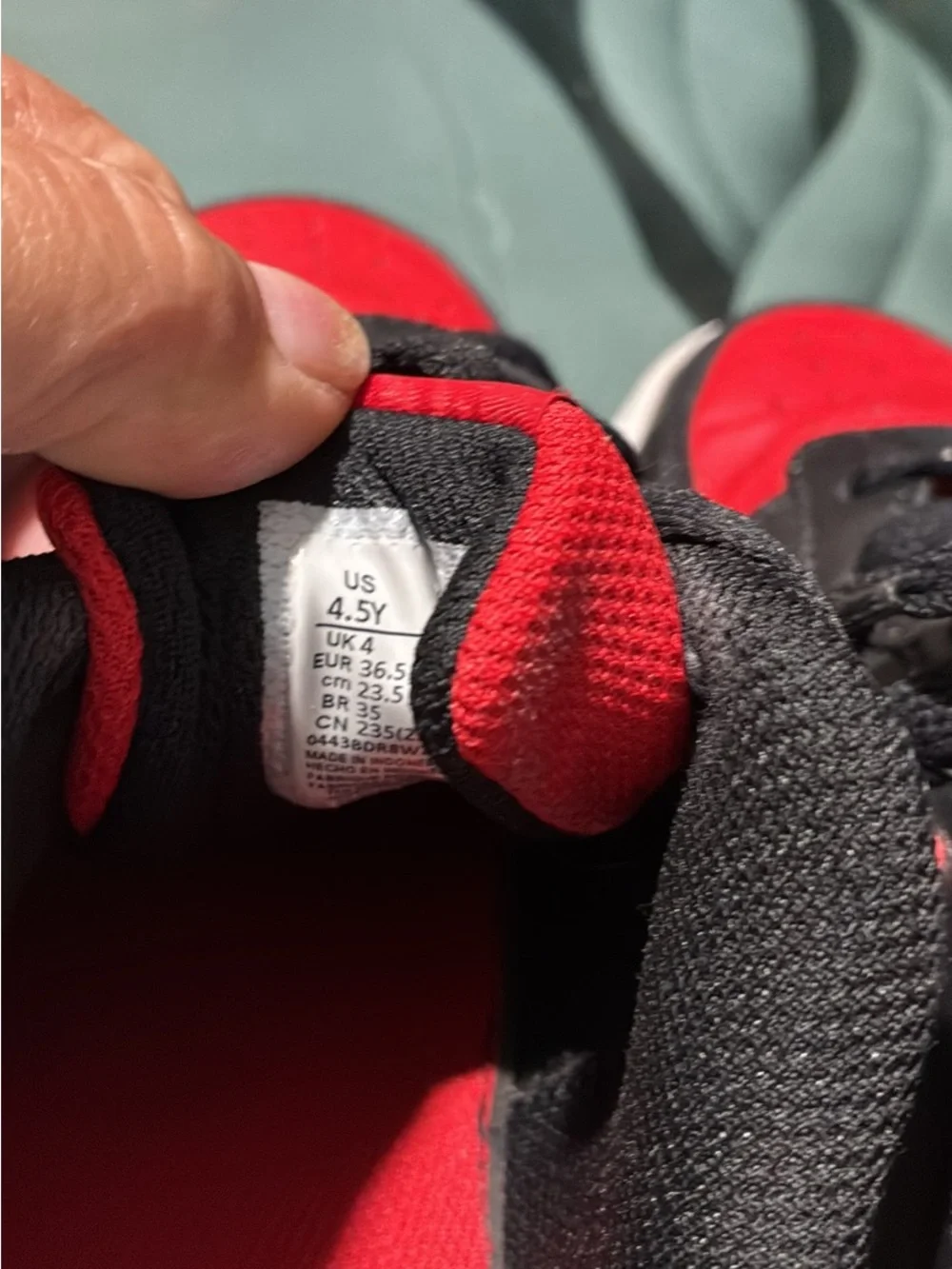 Nike Kids Black and Red Low-Top Sneakers